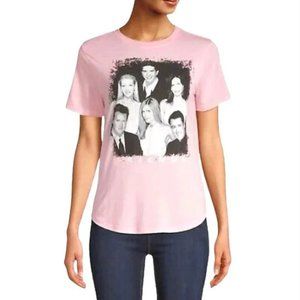 Friends Cast TV Show Short Sleeve T-Shirt in Pink
